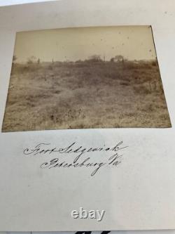 396 Petersburg Ft Sedgwick Battlefield Photo 1870's note Four Elderly CIVIL WAR