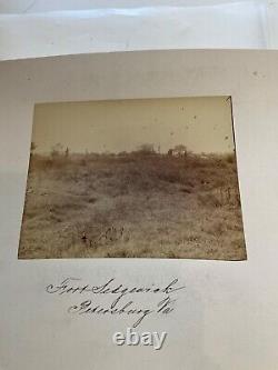 396 Petersburg Ft Sedgwick Battlefield Photo 1870's note Four Elderly CIVIL WAR