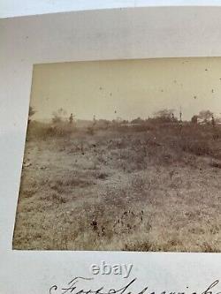 396 Petersburg Ft Sedgwick Battlefield Photo 1870's note Four Elderly CIVIL WAR