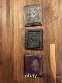 3 Photos UNION CIVIL WAR SOLDIER SAME MAN With Brother & UNIFORM Lot Pictures Rare