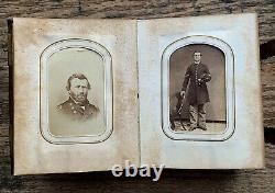 45 TIN CDV Civil War SOLDIERS Alexander Gardner PHOTO ALBUM Grant LINCOLN Dog