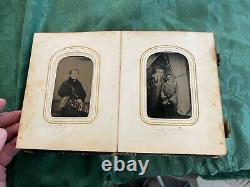 48 Tintypes Civil War Era Album Ball Family 2 Military