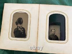 48 Tintypes Civil War Era Album Ball Family 2 Military