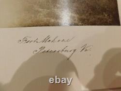 499 Civil War Fort Mahone Petersburg Va Siege Veterans Photo Ink Inscription