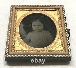 4 Antique Vintage Civil War Era Daguerreotype Gold Filled Case Photo Frame