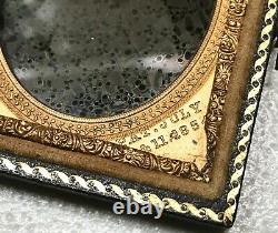 4 Antique Vintage Civil War Era Daguerreotype Gold Filled Case Photo Frame