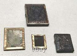 4 Antique Vintage Civil War Era Daguerreotype Gold Filled Case Photo Frame