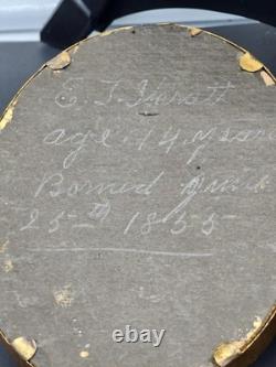 4 Vintage Tintype Soldier Military Family Pics Mat/Glass/Frame Case's 1855-1875