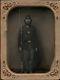 4th Plate Tintype Of Civil War Soldier Minty Case & 6th Plate Tintype Of Family