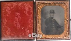 54231. Civil War Tintype of Infantry Corporal found in Rockland Maine 44th Regt