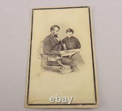 56 Antique 1800s Civil War Era Photos CDV Tin Cabinet Abe Lincoln+ Leather Album