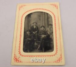 56 Antique 1800s Civil War Era Photos CDV Tin Cabinet Abe Lincoln+ Leather Album