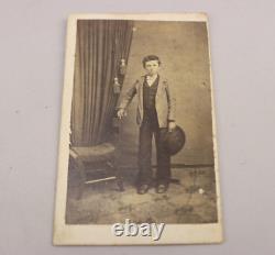 56 Antique 1800s Civil War Era Photos CDV Tin Cabinet Abe Lincoln+ Leather Album