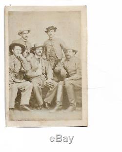 5 Of John Mosby's Men In Uniform's With Vanerson VA Backmark Civil War CDV