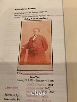 673 CIVIL War Massachusetts Governor John A Andrew Photo  Fugitive Slave Act