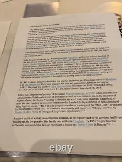 673 CIVIL War Massachusetts Governor John A Andrew Photo  Fugitive Slave Act