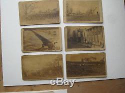 6 Civil War CDVs 1864 DECATUR ALA. Outdoor images Fromer Slaves Pontoon Bridge
