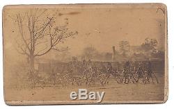 6 Civil War CDVs 1864 DECATUR ALA. Outdoor images Fromer Slaves Pontoon Bridge