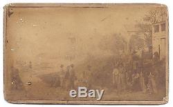 6 Civil War CDVs 1864 DECATUR ALA. Outdoor images Fromer Slaves Pontoon Bridge