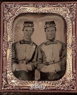6th plt. Ambrotype, pair of pre or early Civil War Militiamen N/R