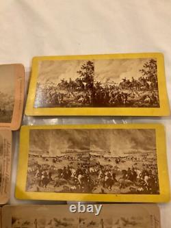 780 SIX STEREOVIEWS PHOTOS BATTLE OF GETTYSBURG Meades HQ PICKETTS CHARGE