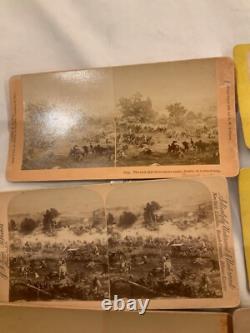 780 SIX STEREOVIEWS PHOTOS BATTLE OF GETTYSBURG Meades HQ PICKETTS CHARGE