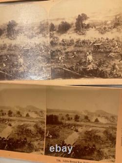 780 SIX STEREOVIEWS PHOTOS BATTLE OF GETTYSBURG Meades HQ PICKETTS CHARGE