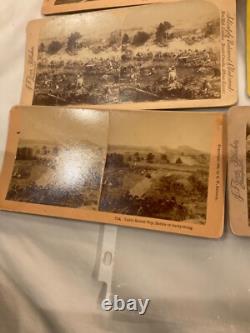 780 SIX STEREOVIEWS PHOTOS BATTLE OF GETTYSBURG Meades HQ PICKETTS CHARGE
