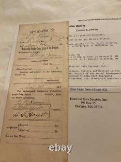 932 CIVIL WAR 6th MASS VETERAN BALTIMORE RIOT GAR SGN FORM HAVERHILL 1868 PHOTO