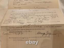 932 CIVIL WAR 6th MASS VETERAN BALTIMORE RIOT GAR SGN FORM HAVERHILL 1868 PHOTO