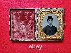 9th Plate Tintype Of Young CIVIL War Soldier