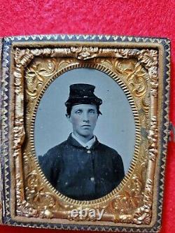 9th Plate Tintype Of Young CIVIL War Soldier