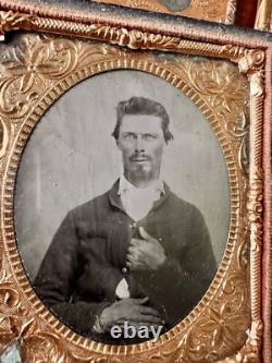 AMBROTYPE PHOTO LOT CALIFORNIA ESTATE CIVIL WAR SOLDIER GOLD MINER 1860s STAMP