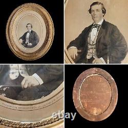 ANTIQUE 1860's Civil War Era Gentleman Portrait Photograph by BROADBENT & CO PA