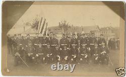 ANTIQUE 19th CENTURY SOLDIERS SV CIVIL WAR SON MANCHESTER NH AMERICAN FLAG PHOTO