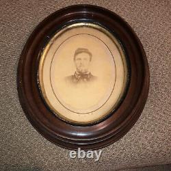 AUTHENTIC CIVIL WAR VIRGINIA ESTATE SOLDIER ALBUMEN FRAMED IMAGE KEPi UNIFORM