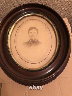 AUTHENTIC CIVIL WAR VIRGINIA ESTATE SOLDIER ALBUMEN FRAMED IMAGE KEPi UNIFORM