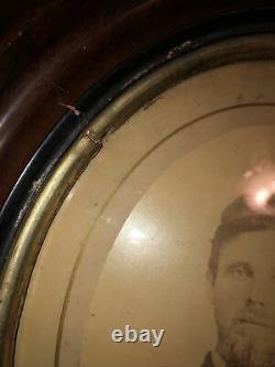 AUTHENTIC CIVIL WAR VIRGINIA ESTATE SOLDIER ALBUMEN FRAMED IMAGE KEPi UNIFORM