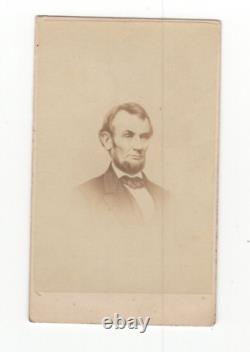 Abe Lincoln CDV Photo With 1862 CIVIL War Dated Cover And Handling Instructions