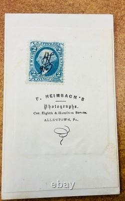 Abraham Lincoln Real Photo CDV R11c revenue stamp, Heimbach's photographer 1865
