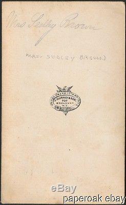 Actress Mrs. Sedley Brown Dressed As Civil War Drummer Carte De Visite Photo