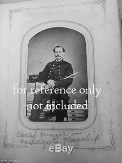 Addison Fisk Civil War USN Navy Gunner on Farragut's Flagship CDV Photo