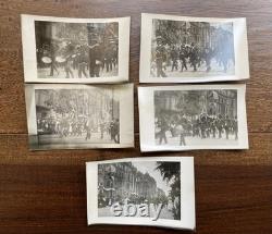 African American Civil War Veterans GAR Parade Band & Flags 5 Vintage Photos
