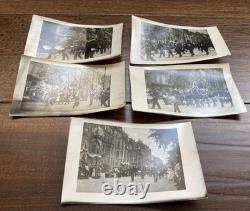 African American Civil War Veterans GAR Parade Band & Flags 5 Vintage Photos