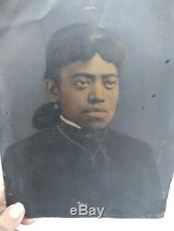 African American Former Slave Full plate Tintype Civil War Era Photo Old Black