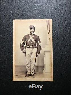 African American Soldier In Uniform Civil War Cdv