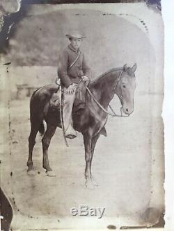 Albuemen Photograph Of Civil War Soldier On Horseback