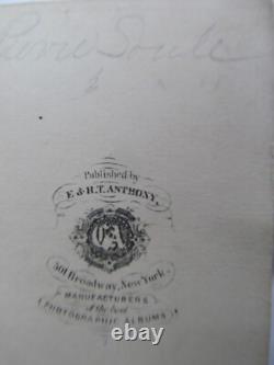Anthony / Brady C de V Photo, Civil War CSA Statesman, PIERRE SOULE, CSA ALBUM