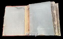 Antique 1800s Cabinet Card Photo Album Civil War Era With 14 CC Antique Photos