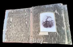 Antique 1800s Cabinet Card Photo Album Civil War Era With 14 CC Antique Photos